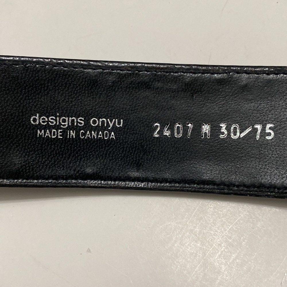 Black WIDE Belt with Croc design and Gold Buckle - Picture 13 of 14